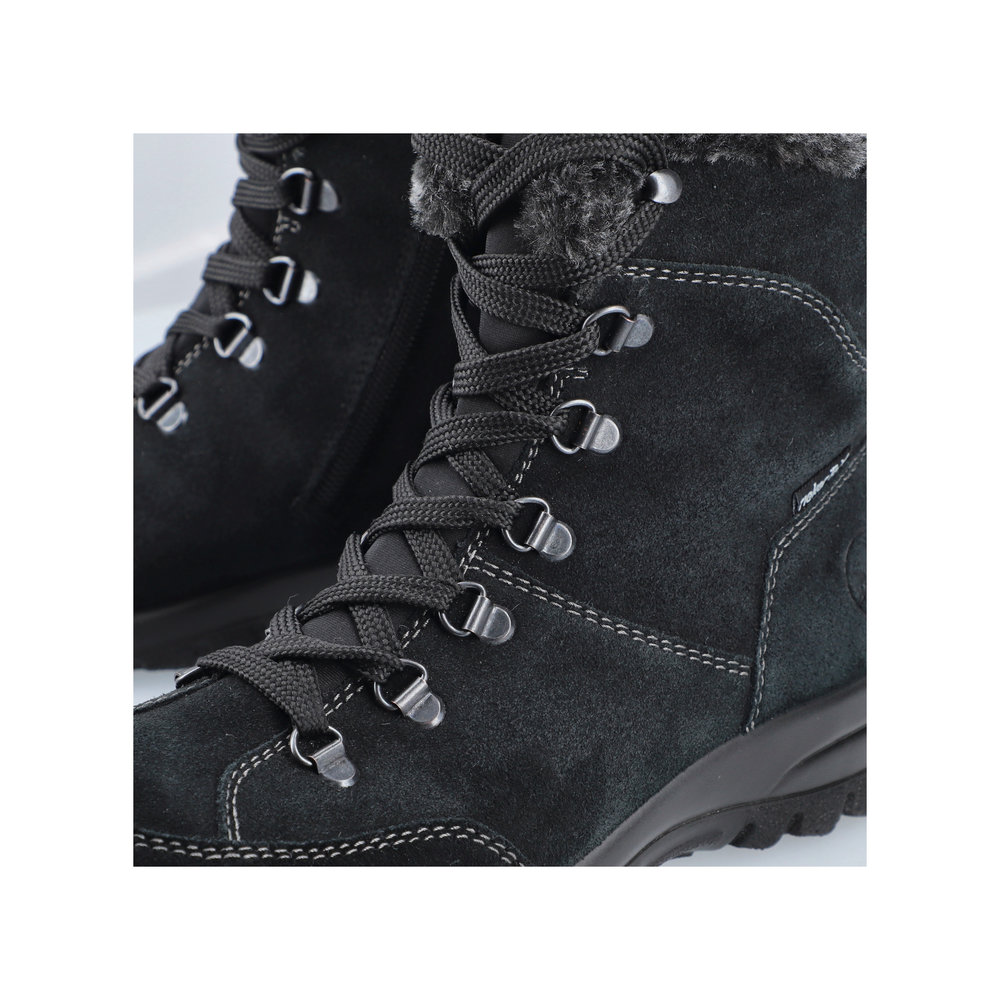 Rieker Damboots skinn Varmfodrad Svart - 8