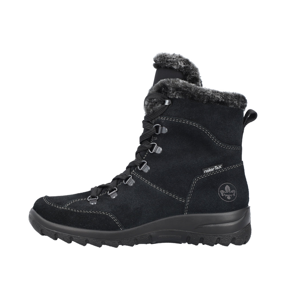Rieker Damboots skinn Varmfodrad Svart - 5