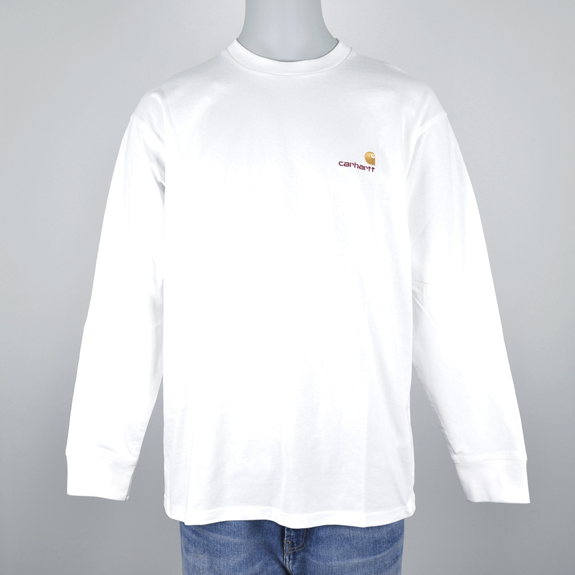 Carhartt WIP - American Script Long Sleeve White