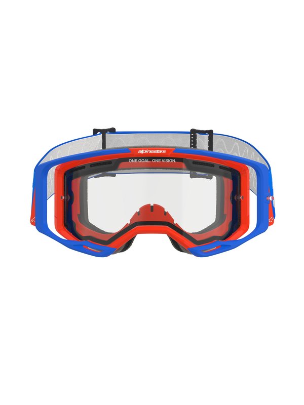 Alpinestars Goggle Vision 8 WORDMARK Dubbelglas Blå/Orange/Klart - 2