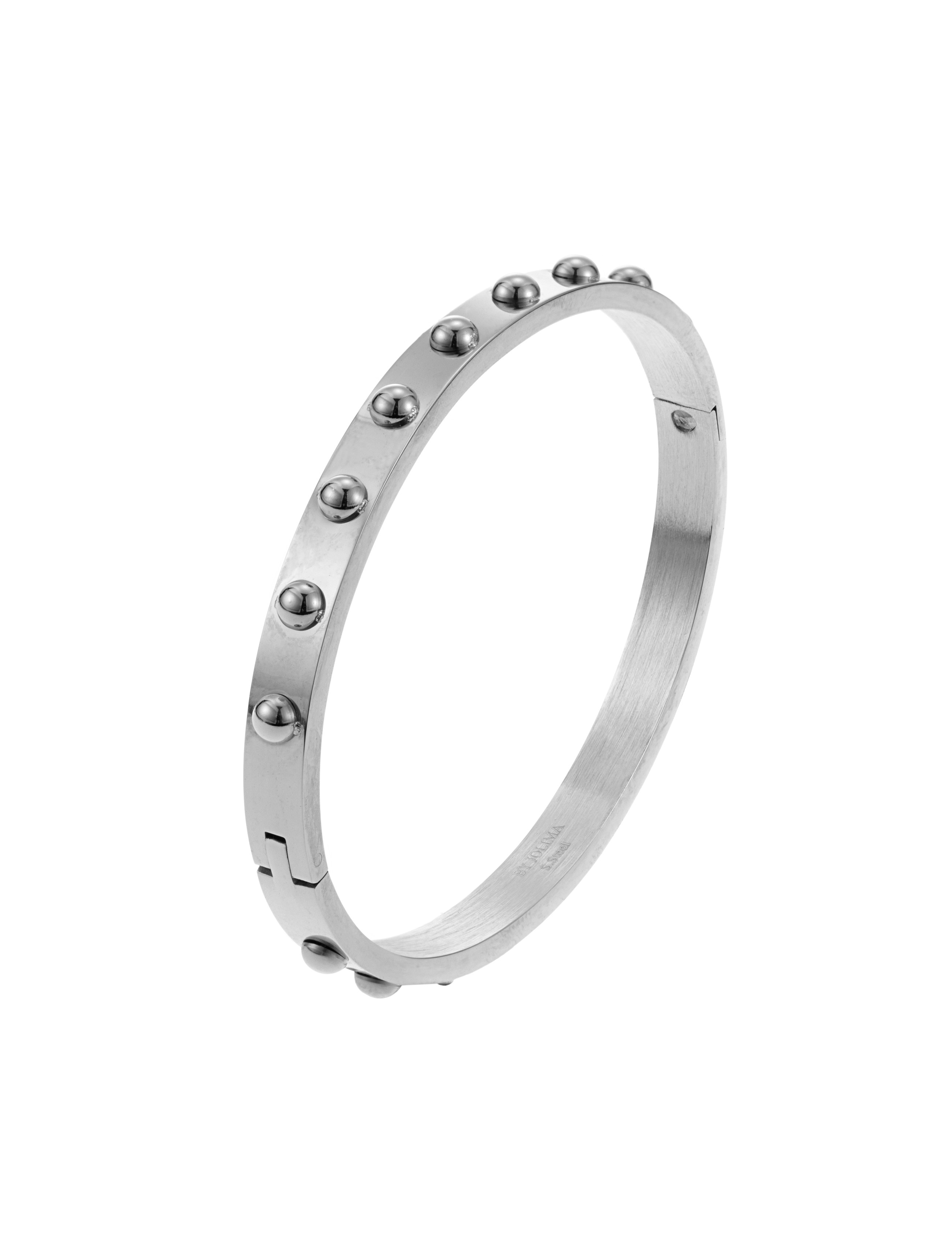 Fiona Dot Bangle Steel - By Jolima