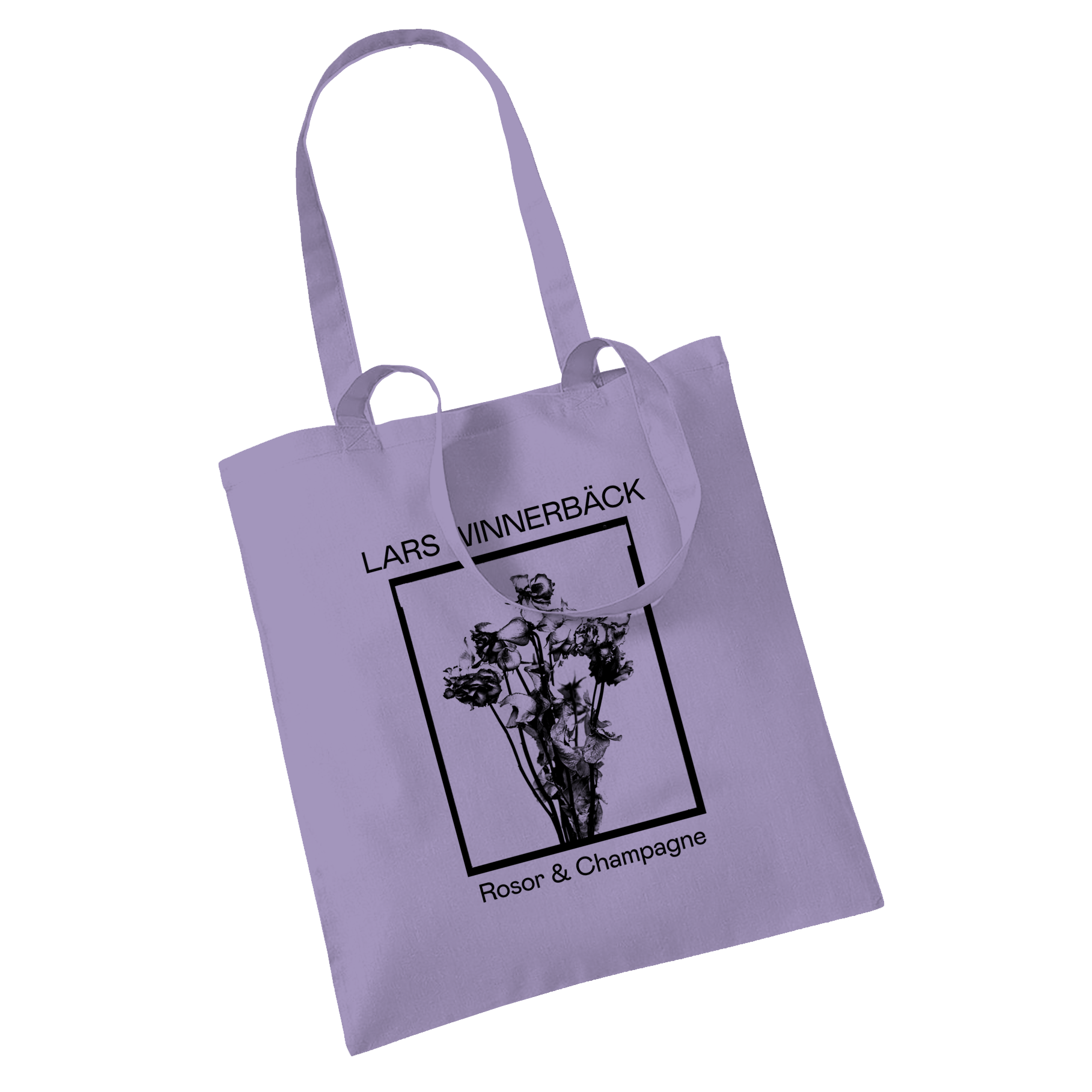 LARS WINNERBÄCK - TOTE BAG, ROSOR & CHAMPAGNE (LILAC)