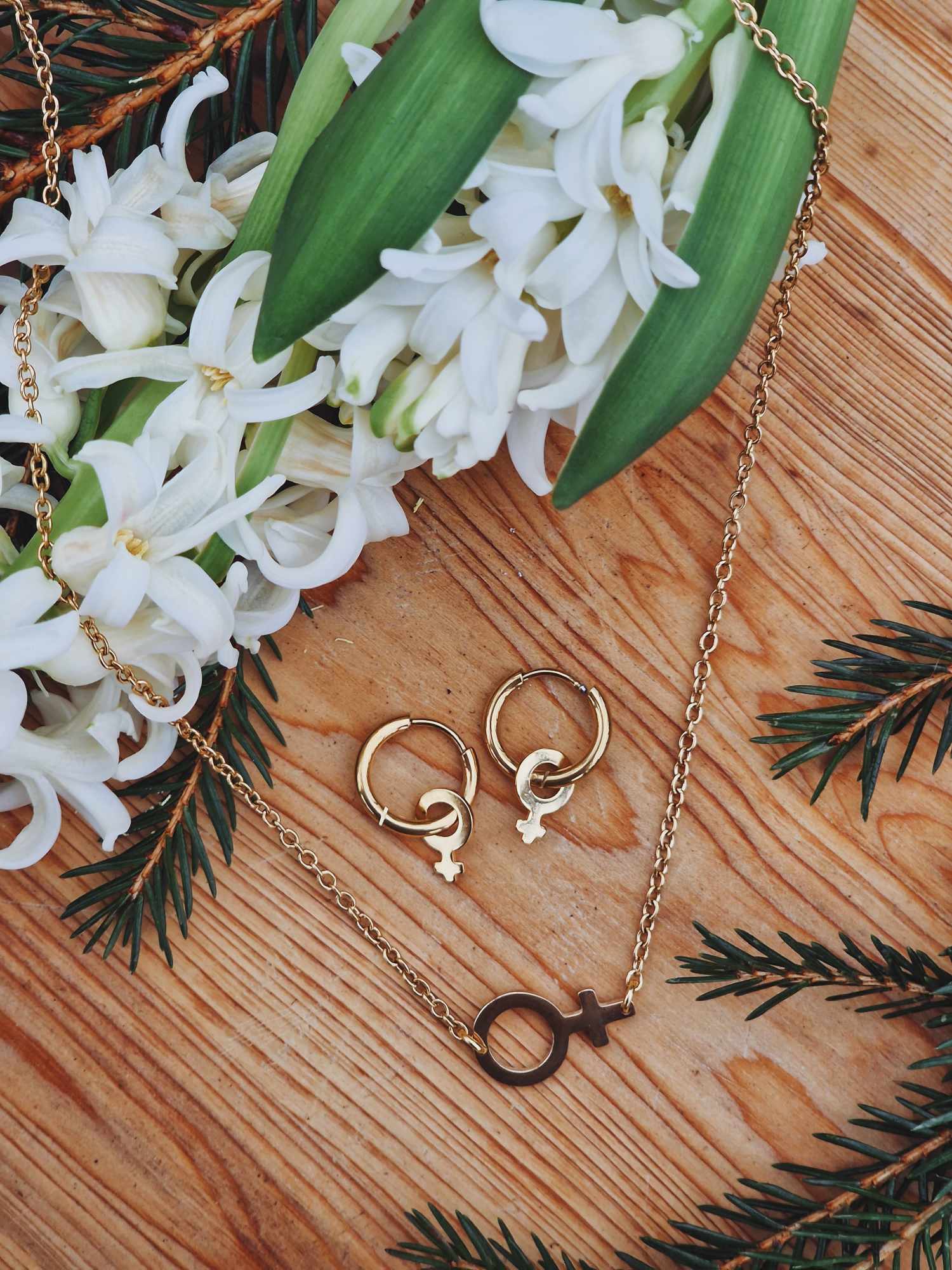 Femme "Chunky set", goldcolor