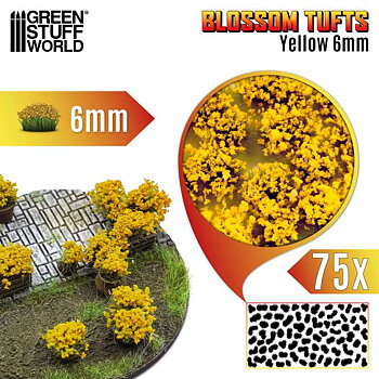 Green Stuff World: Blossom Tufts - Yellow Flowers (6mm)