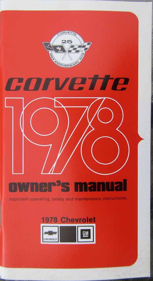 1978 Chevrolet Corvette Owners Manual