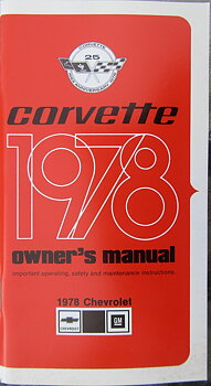 1978 Chevrolet Corvette Owners Manual