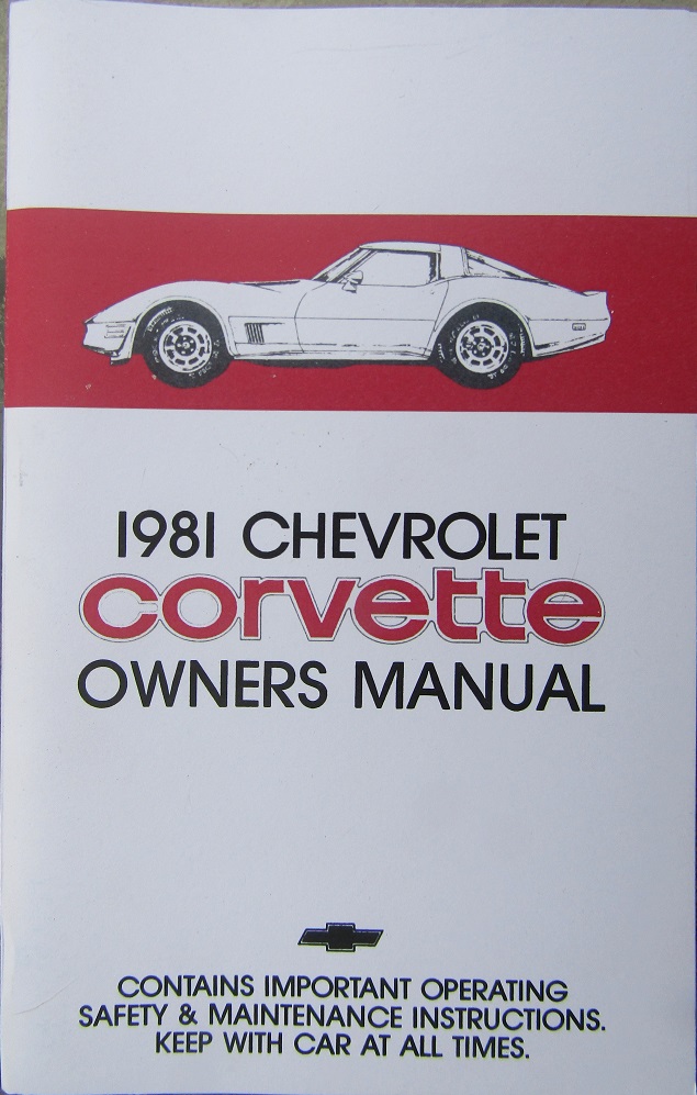 1981 Chevrolet Corvette Owners Manual