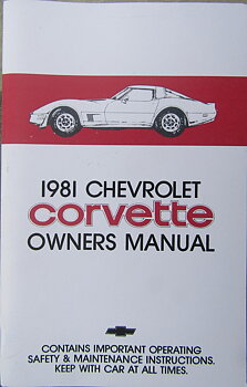 1981 Chevrolet Corvette Owners Manual