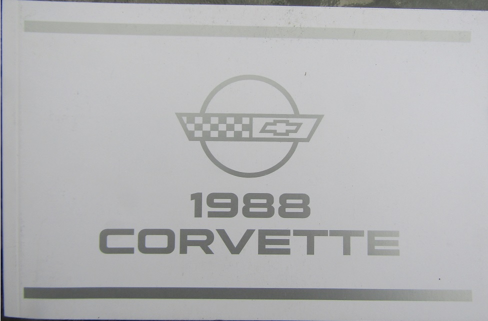 1988 Chevrolet Corvette Owners Manual