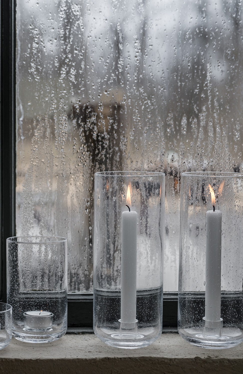 Ernst Candle Lantern - Candlestick - Lantern - Glass for crown candles - 25x11 cm