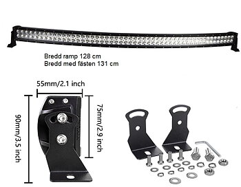 LEDRAMP BÖJD  2 raders 52" / 300 *