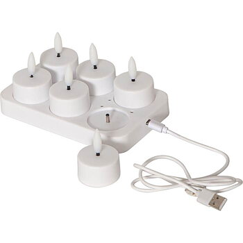 Värmeljus LED Charge  6-pack
