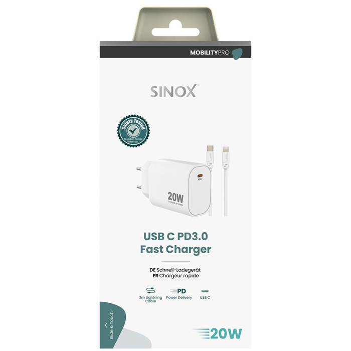 USB-C laddare 20W + lightning - 2
