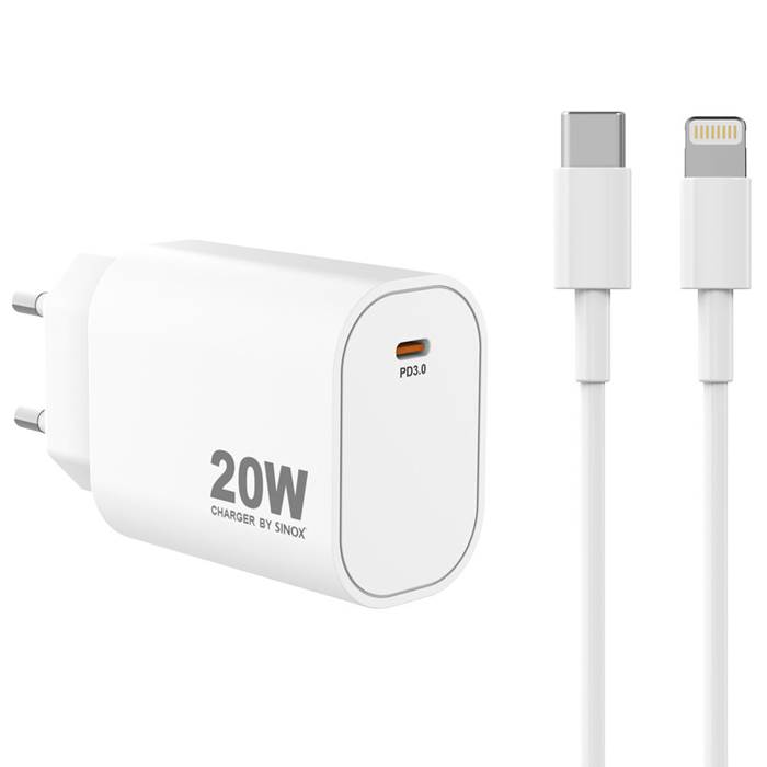 USB-C laddare 20W + lightning