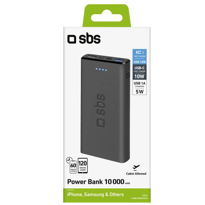 Power Bank 10,000mAh. Svart - 3