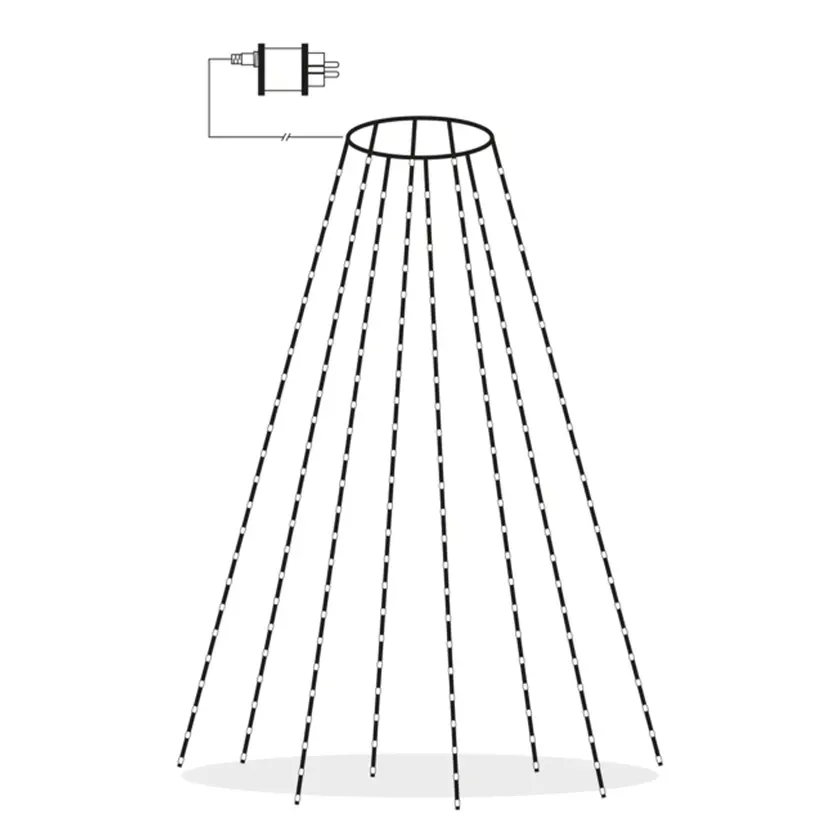 Julgransslinga LED Grön/Multi - 3