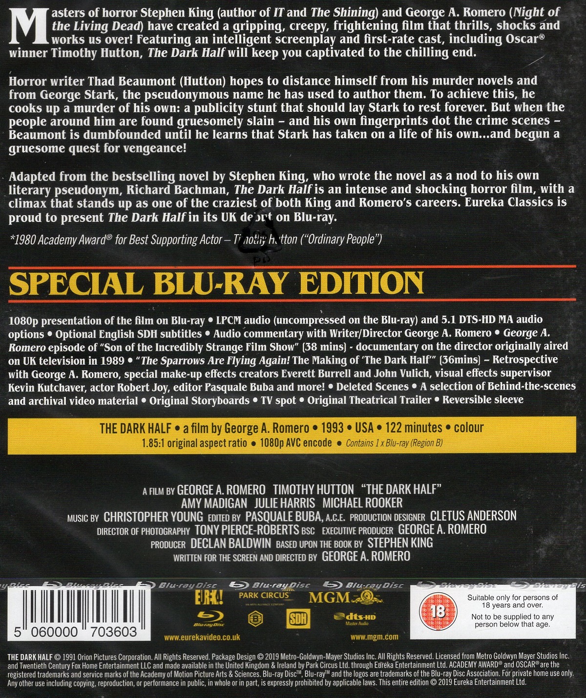 Dark Half (ej svensk text) (Blu-ray) - 2