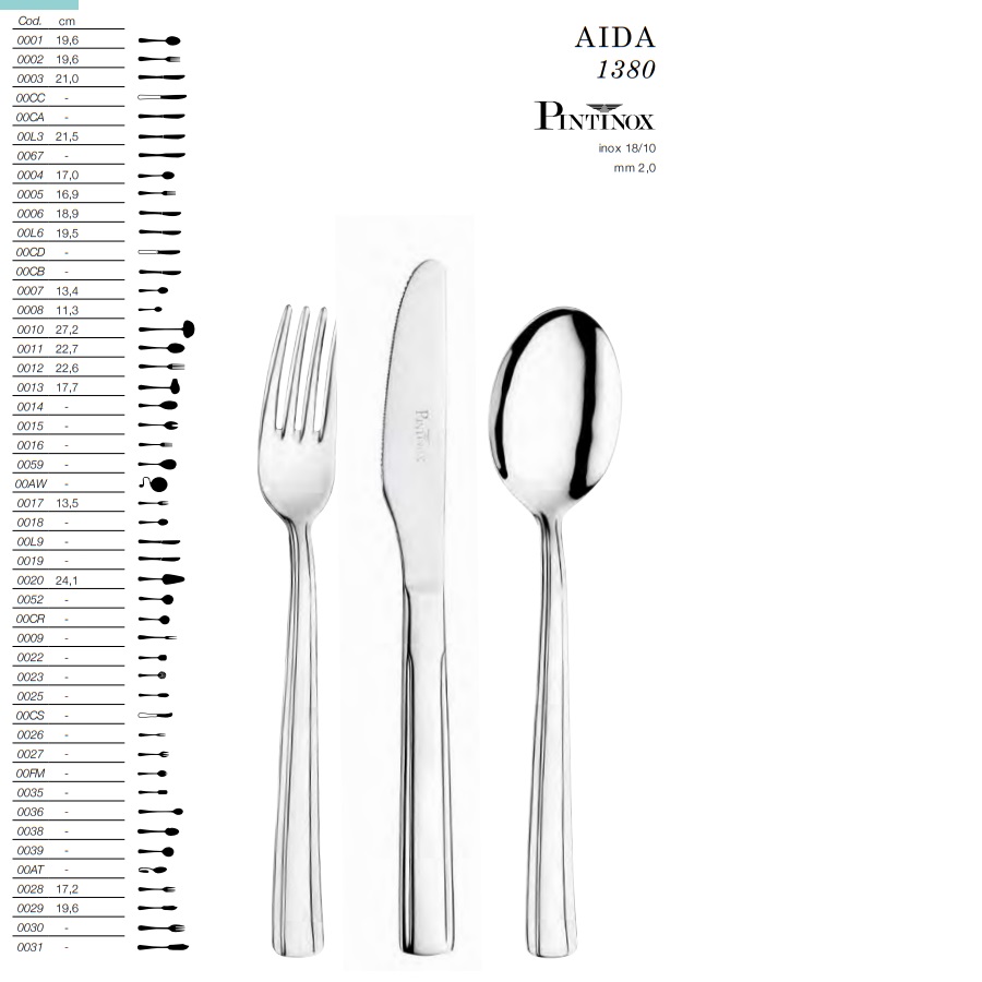 Bestick Aida Pinti Inox 1380- - 2