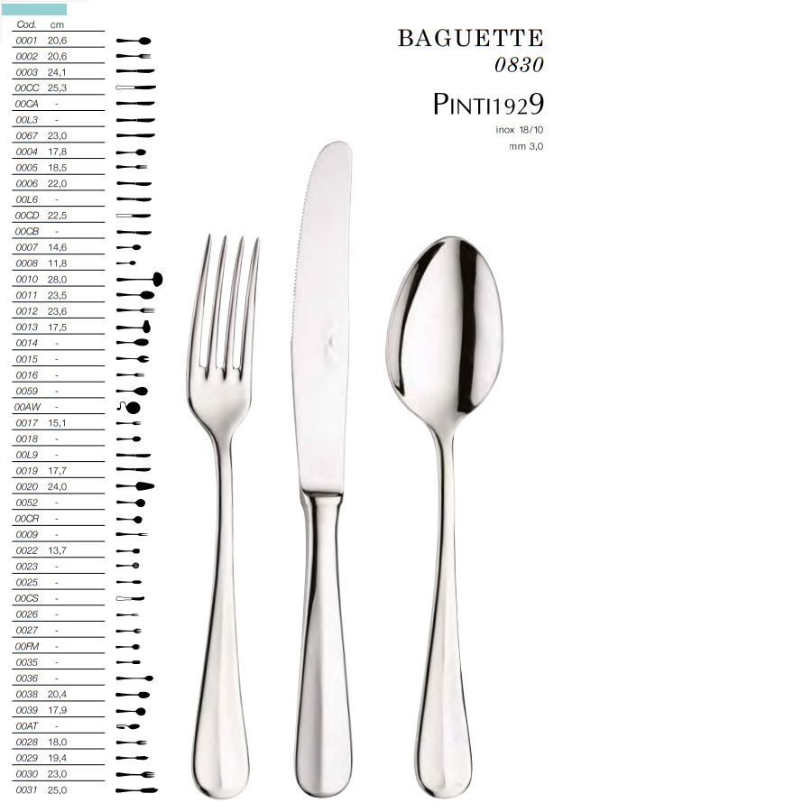 Bestick Baguette Pinti Inox 0830- - 2