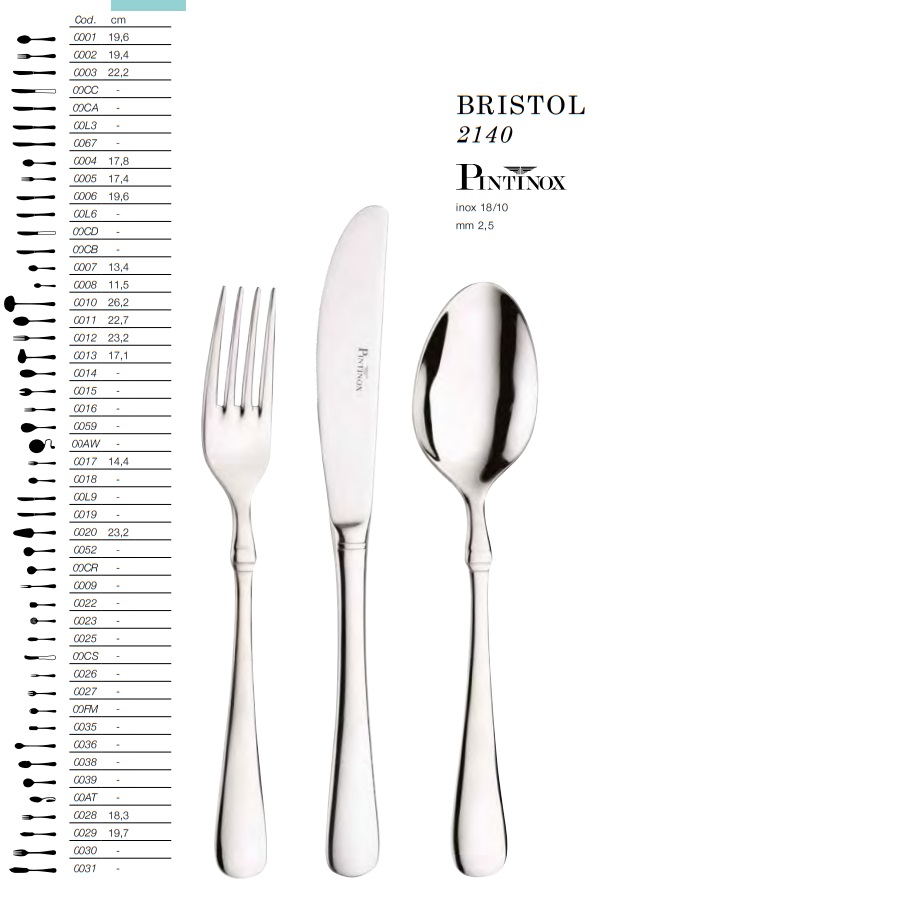 Bestick Bristol Pinti Inox 2140- - 2