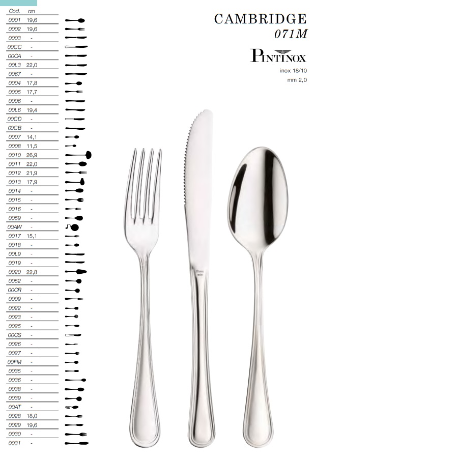 Bestick Cambridge Pinti Inox 071M- - 2