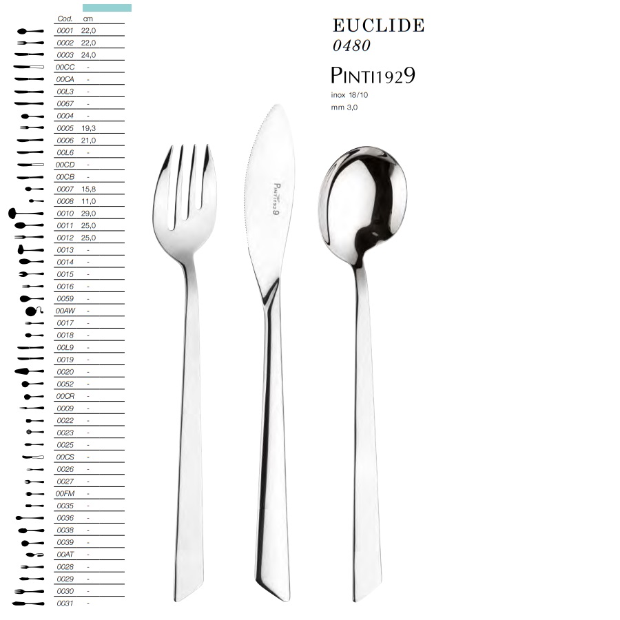 Bestick Euclide Pinti Inox 0480- - 2