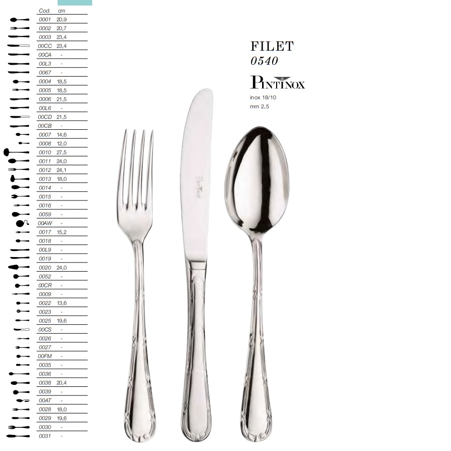 Bestick Filet Pinti Inox 0540- - 2