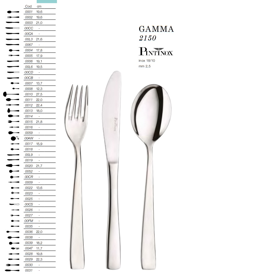 Bestick Gamma Pinti Inox 2150- - 2