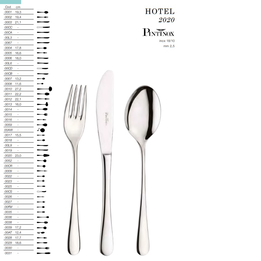 Bestick Hotel Pinti Inox 2020- - 2