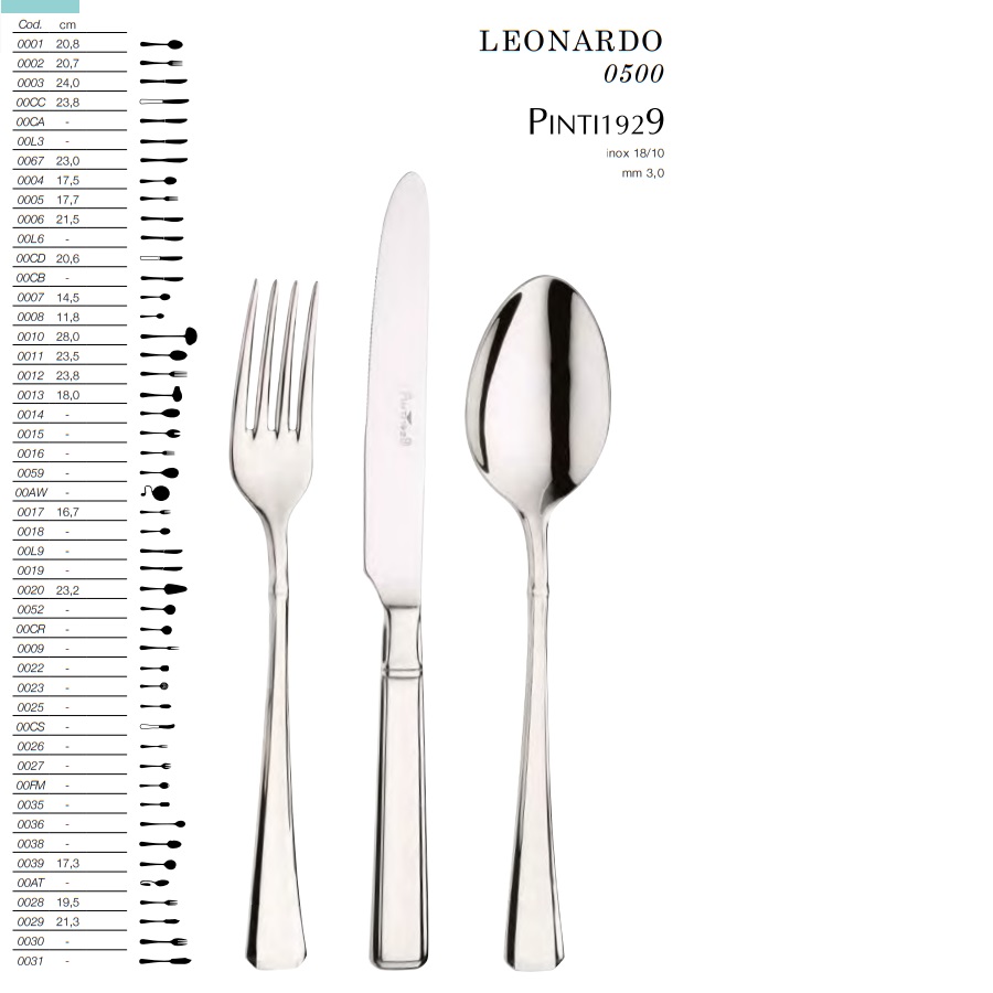 Bestick Leonardo Pinti Inox 0500- - 2