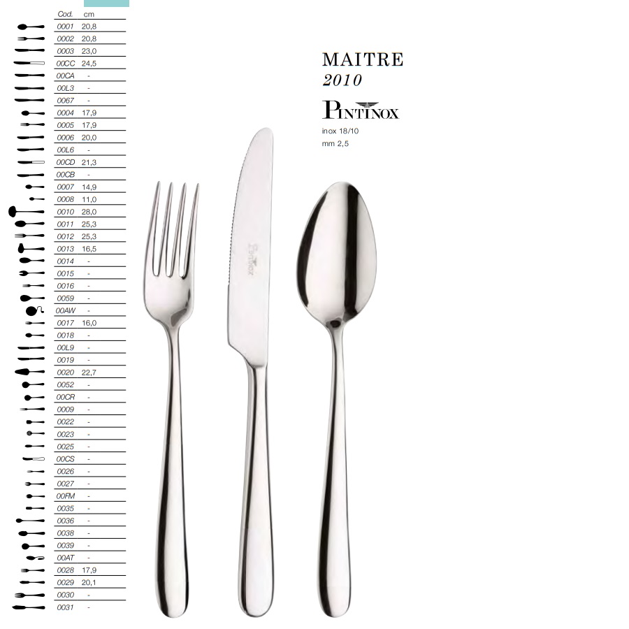 Bestick Maitre Pinti Inox 2010- - 2