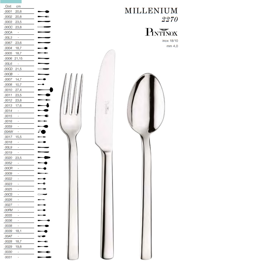 Bestick Millenium Pinti Inox 2270- - 2