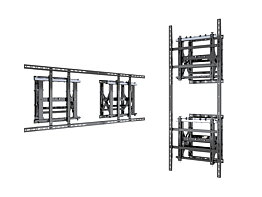 M Public Video Wall Mount Push HD VESA 1600 XL