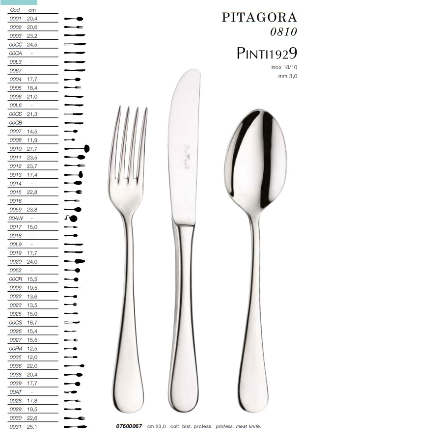 Bestick Pitagora Pinti Inox 0810- - 2