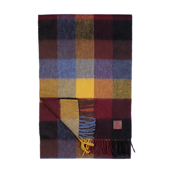 Halsduk i 100% ull från Amanda Christensen 30 x 180cm , rutig m bordeaux - 2