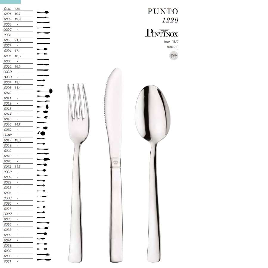 Bestick Punto Pinti Inox 1220- - 2