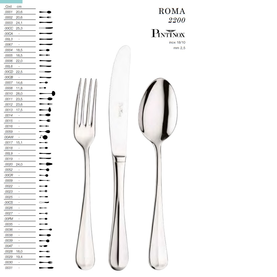 Bestick Roma Pinti Inox 2200- - 2