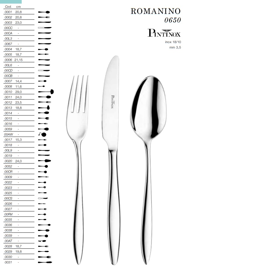 Bestick Romanino Pinti Inox 0650- - 2