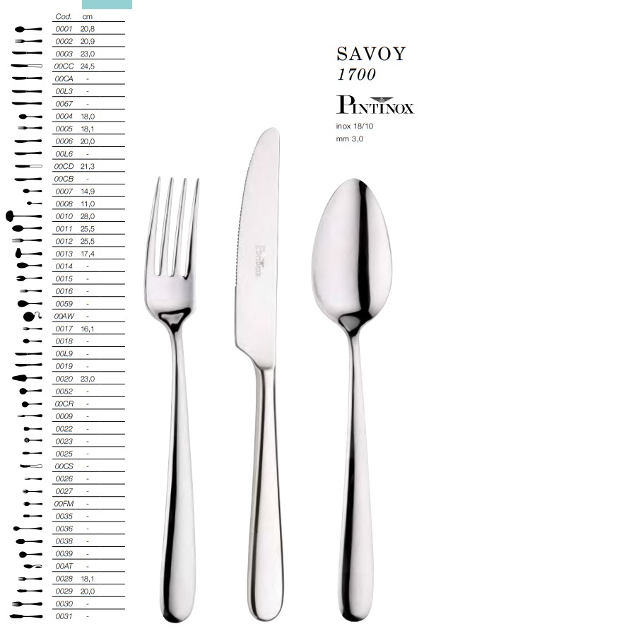 Bestick Savoy Pinti Inox 1700- - 2