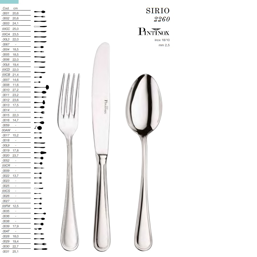 Bestick Sirio Pinti Inox 2260- - 2