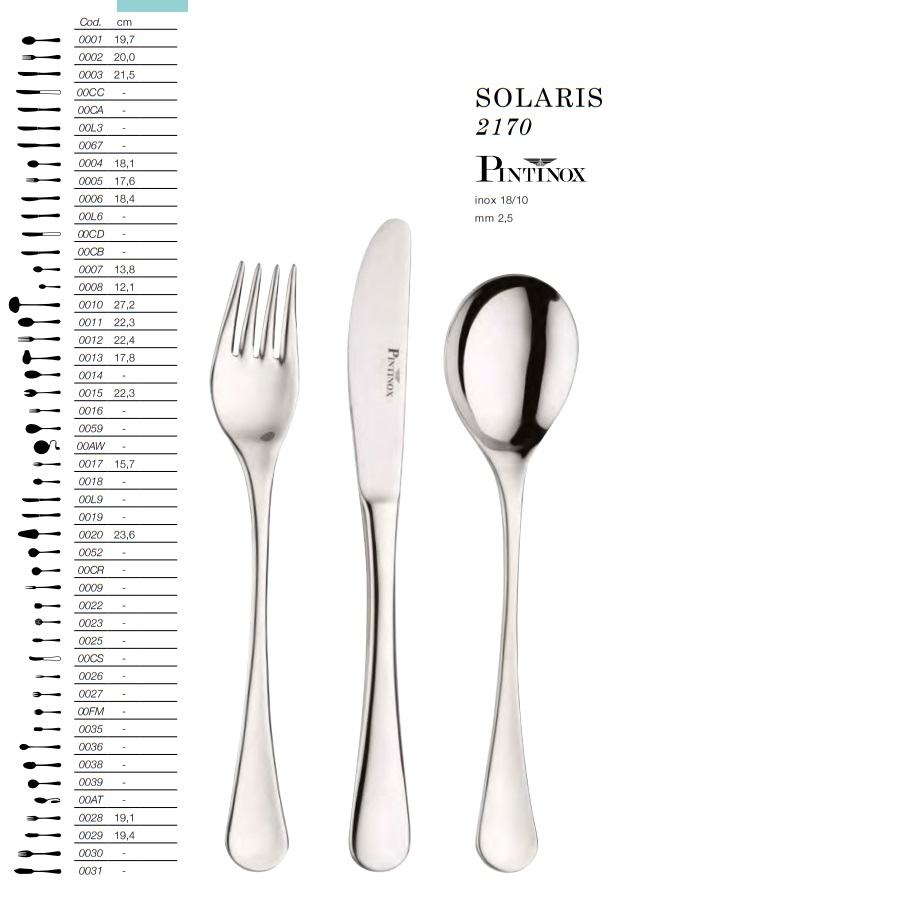 Bestick Solaris Pinti Inox 2170- - 2
