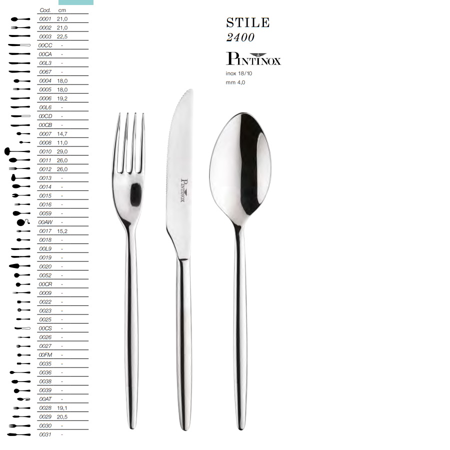 Bestick Stile Pinti Inox 2400- - 2