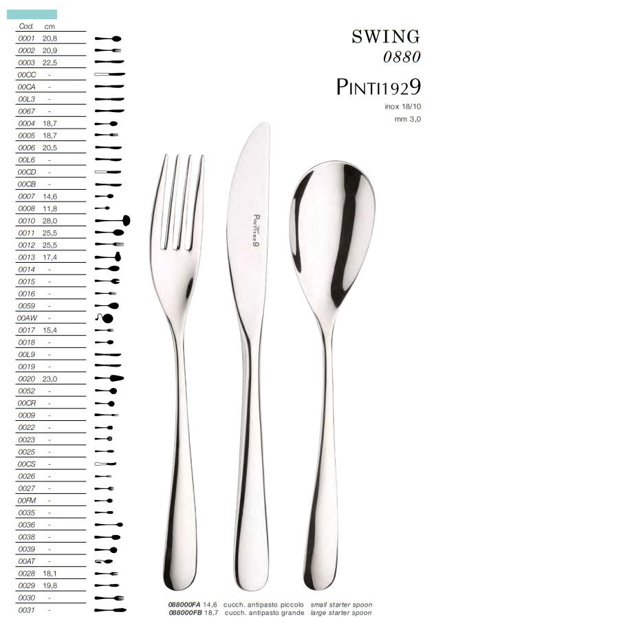 Bestick Swing Pinti Inox 0880- - 2