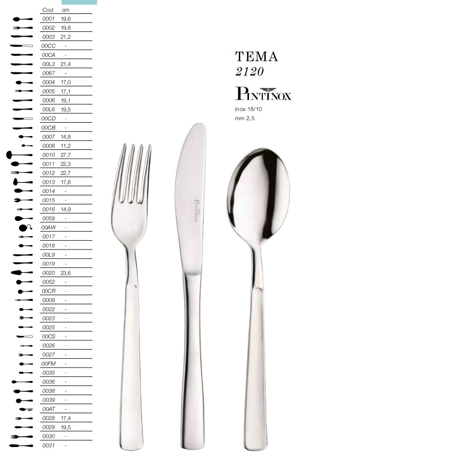 Bestick Tema Pinti Inox 2120- - 2
