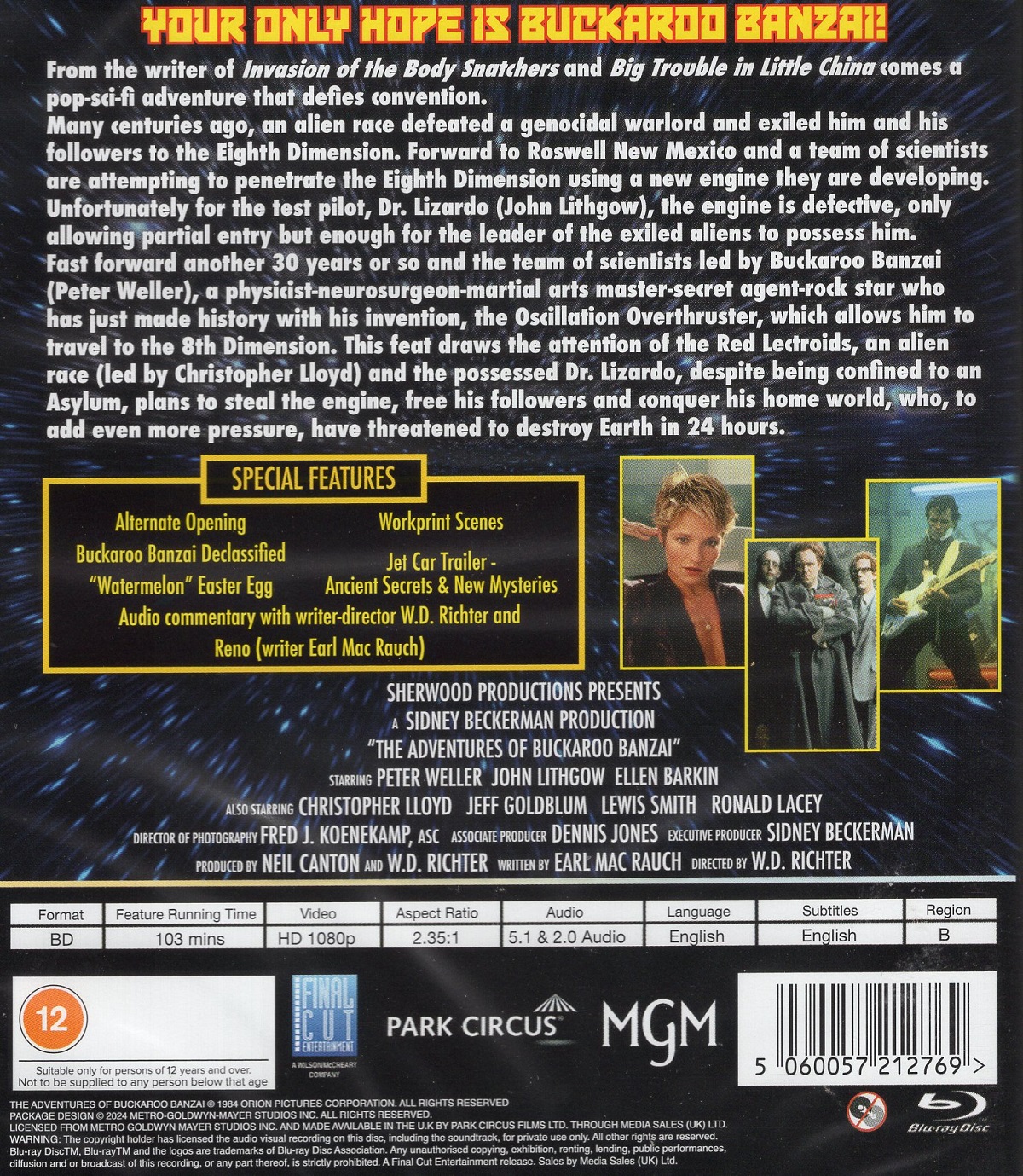 Adventures of Buckaroo Banzai Across the 8th Dimension (ej svensk text) (Blu-ray) - 2
