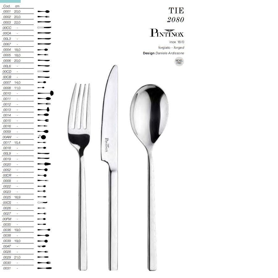 Bestick Tie Pinti Inox 2080- - 2