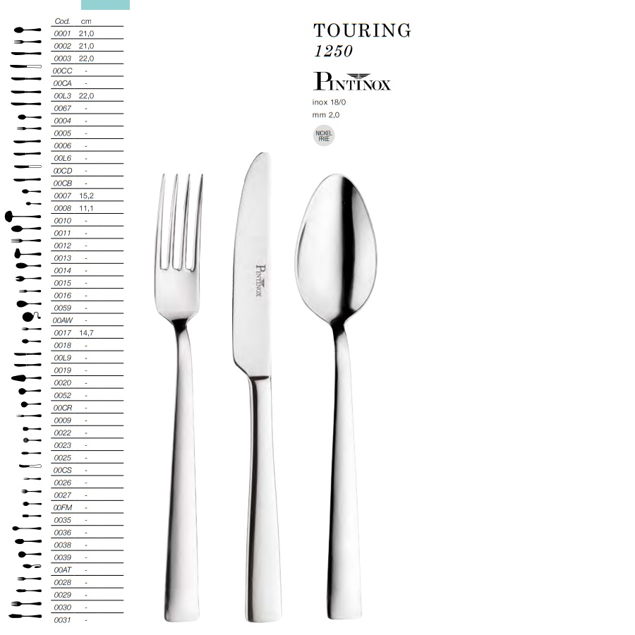 Bestick Touring Pinti Inox 1250- - 2