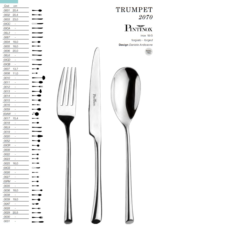 Bestick Trumpet Pinti Inox 2070- - 2