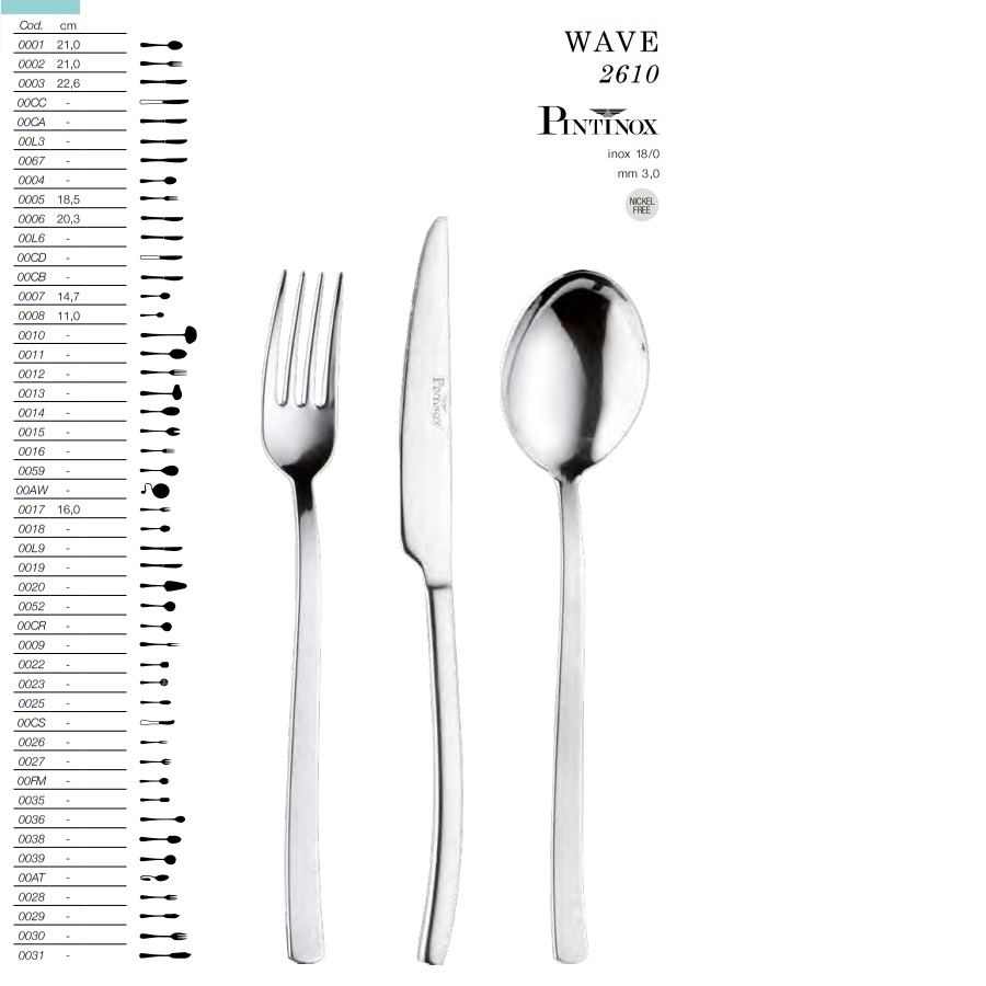 Bestick Wave Pinti Inox 2610- - 2