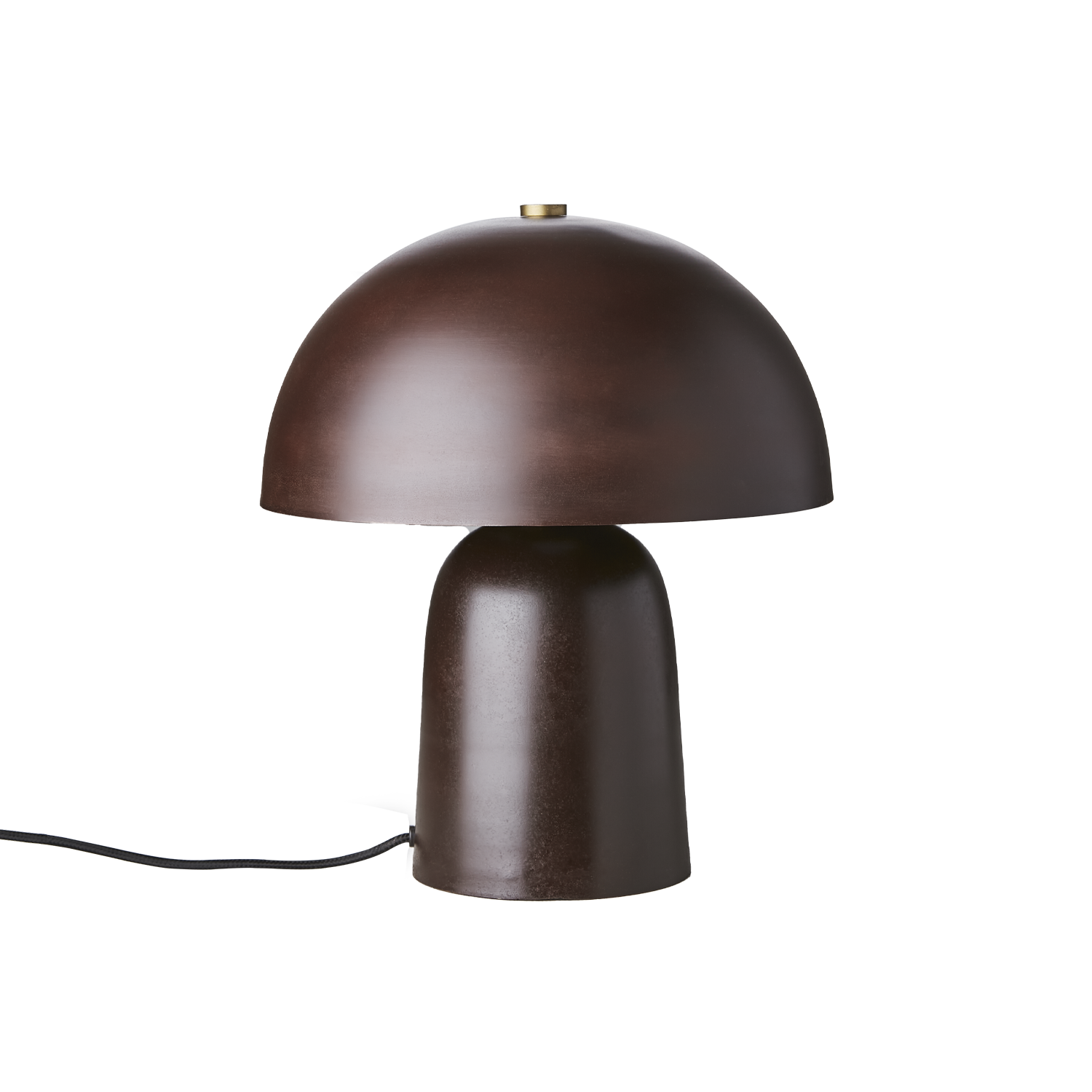 Stilren snygg bords eller skrivbordslampa i brun metall. 
